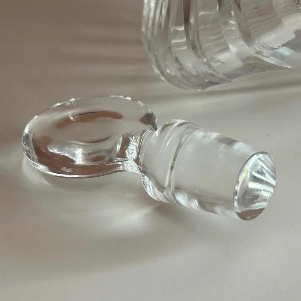 Beautiful Astral Crystal Spin Top Side Tilt Design Wine Decanter